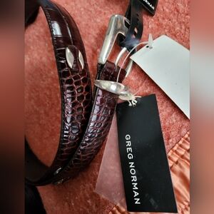 Greg Norman Mens  Leather Belt